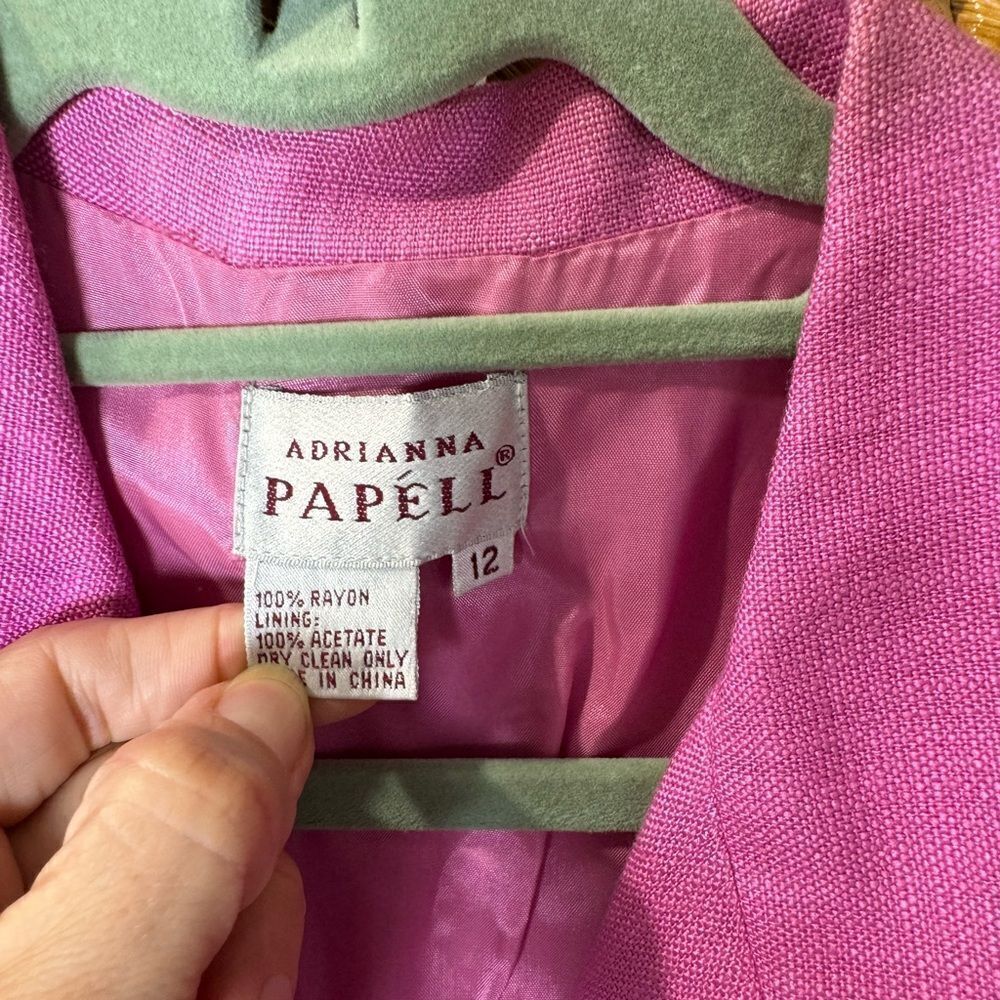 Vintage 60s Adrianna Papell Pink Button Up Dress New - Picture 6 of 10